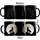 Axyaa Color-Changing Mug – Wolf Tiger Panther Design – Ideal Birthday Gift for Coffee Lovers.