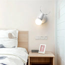 Axyaa Nordic Deer Antlers LED Wall Light Solid Wood Animal Wall Lamp