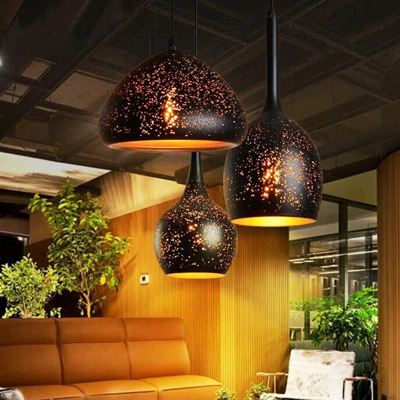 Axyaa Nordic Loft Retro Rust Pendant Light for Bar & Restaurant