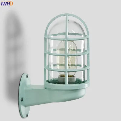 Nordic LED Outdoor Wall Light with Glass Shade by Axyaa