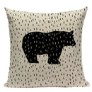 Geometric Meditation Decorative Throw Pillow Cover Axyaa Black White Linen Square Case