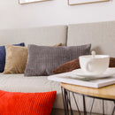 Axyaa Monochrome Corduroy Velvet Pillow Case, 40x60cm