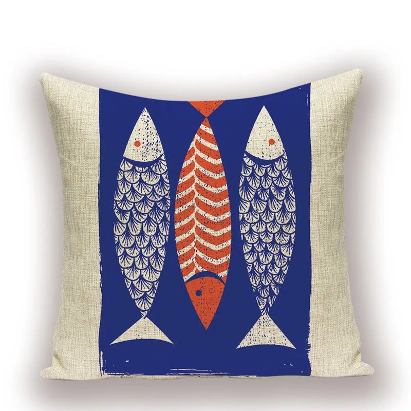 Axyaa Nordic Fish Cushion Covers – High Quality Decorative Pillows