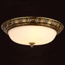 Axyaa Vintage Copper Ceiling Lamp with Round Glass Shade