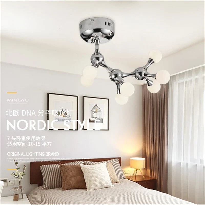 Axyaa Modern DNA Molecules Ceiling Light for Living Dining Bedroom