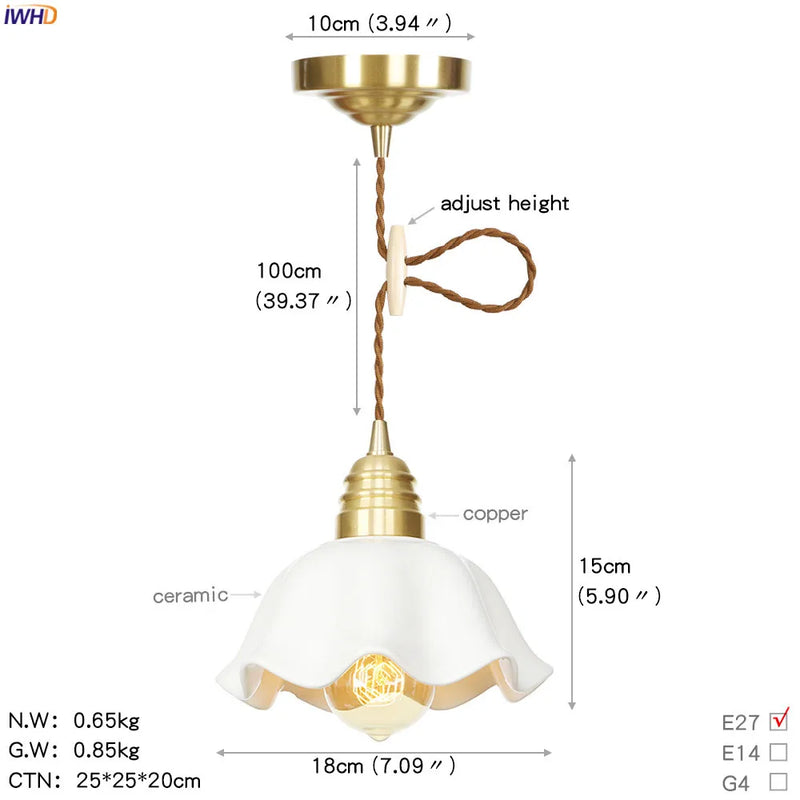 Axyaa Nordic LED Glass Pendant Lamp for Home Lighting
