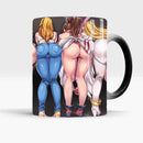 Axyaa Sexy Anime Game Heat Sensitive Color Changing Coffee Mug - Best Gift for Friends