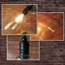 Axyaa Glass Edison Pendant Lamp in Retro Loft Style Industrial Lighting
