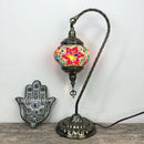 Axyaa Vintage Turkish Mosaic Glass Table Lamp Bedside Bed Light