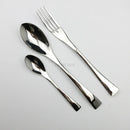 Axyaa Silver Stainless Steel Cutlery Set: 4Pcs Dinnerware Fork Knife Teaspoon