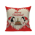 Axyaa Christmas Cushion Cover: Festive Square Pillow Case for Home Xmas Ambience