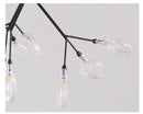 Axyaa Gold/Black LED Ceiling Chandelier for Modern Living Space
