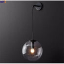 Axyaa Nordic Glass Ball LED Wall Lamp for Modern American Retro Style