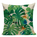 Axyaa Tropical Leaves Pillowcases - Rainforest Style Plant Cushion Covers