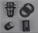 Axyaa E27/E14 Lamp Bulb Holder | Lighting Accessory Fitting Socket Base | Black/White, 110-220V