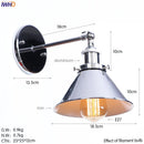 Axyaa Vintage Silver Wall Lamp Sconces Industrial Home Lighting