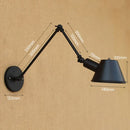 Axyaa Vintage LED Wall Light Swing Arm Wall Lamp Industrial Style