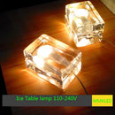 Axyaa Desk Light Block Ice Cubes Lamp, Bedside Bedroom 12x8x8cm, G9 Bulbs, AC110-240V