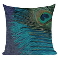 Axyaa Velvet Peacock Print Cushion Cover - Simple Linen Home Decor