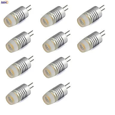 Axyaa 10pcs G4 LED Bulb COB Mini Lights - High Power 12V Chandeliers Replacement
