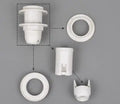 Axyaa E27/E14 Lamp Bulb Holder | Lighting Accessory Fitting Socket Base | Black/White, 110-220V