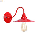 Axyaa Retro LED Wall Light in Red Metal for Bedroom & Living Room