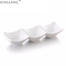 Axya™ Melamine White Soy Sauce Dish with Compartments