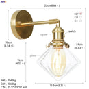 Axyaa Copper LED Glass Ball Wall Lamp: Nordic Modern Bedroom Bathroom Sconce