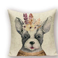Axyaa Animal Dog Pillow Covers: Golden Retriever, Boston Terrier, Chihuahua Decor