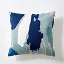 Axyaa Pink Blue Abstract Geometric Cotton Cushion Cover 45x45cm