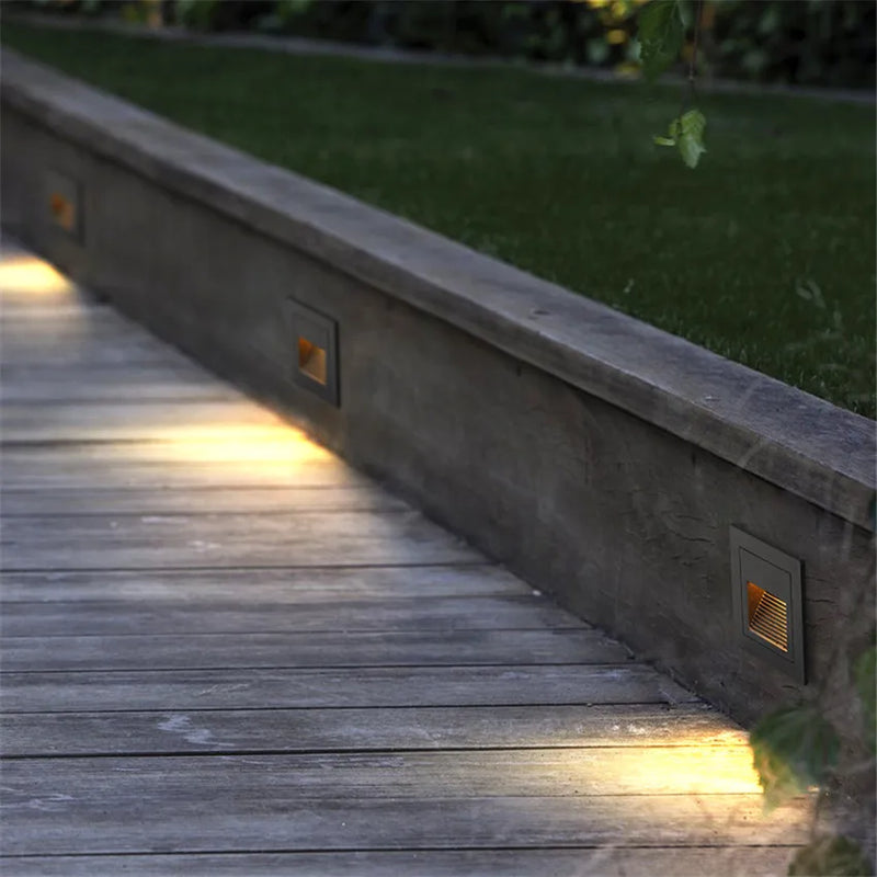 Axyaa 3W LED Outdoor Waterproof Step Lights for Stairs and Plinths