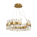 Axyaa Crystal Chandelier LED Light: Luxury C-Shape Hanging Fixture for Living Room, Bedroom, Kitchen.