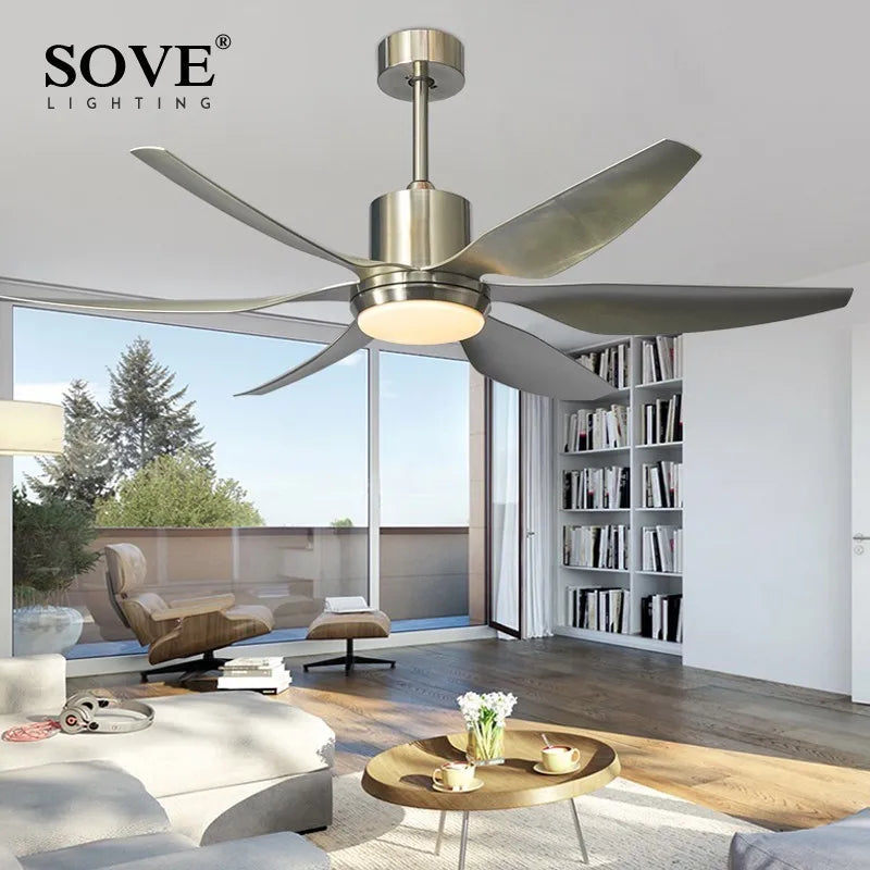 Axya 66" Modern LED Brown Ceiling Fan with Remote Control - Large Wind Output