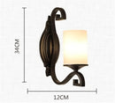 Axyaa Vintage Retro Metal Glass Wall Sconce Classic Light Fixture Lighting