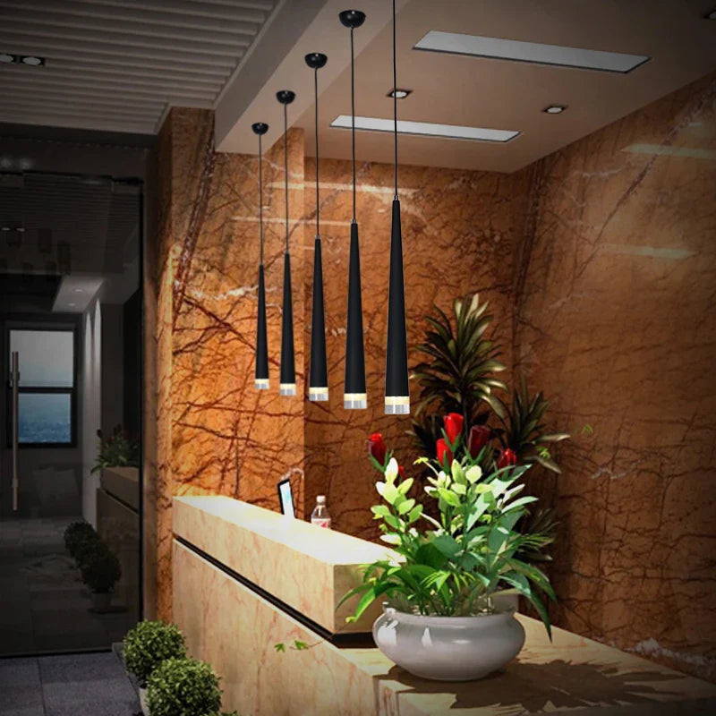 Axyaa Modern 3W LED Cone Pendant Lights for Home and Bar Decor