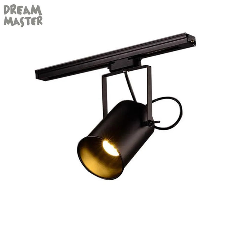 Axyaa Black Track Spotlights for Clothing Bar Store, 1 Phase Rail Lamp