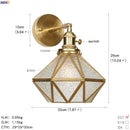 Axyaa Vintage Copper Wall Lamp Star Glass LED Wall Lights Fixtures