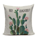 Axyaa Yellow Cactus Watercolor Cushion Cover Farmhouse Decor Pillowcase