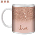 Custom Glitter Effect Tea Coffee Mug Cup Gift with Personalized Name Text - Axyaa Brand