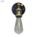 Axyaa Rustic Industrial Iron Wall Lights for Bedroom, Retro Loft Edison Wall Sconce