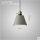 Axyaa Nordic Cement Pendant Lights: Creative Vintage Dinning Room Luminaire
