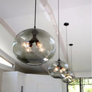 Axyaa Glass Bowl Pendant Lights, Modern Colorful E27 Hanging Lamps for Home and Hospitality