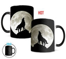 Axyaa Color-Changing Mug – Wolf Tiger Panther Design – Ideal Birthday Gift for Coffee Lovers.