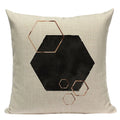 Axyaa Striped Geometric Cushion Cover 45x45cm in Black, Blue