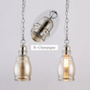 Axyaa Vintage Industrial Loft Pendant Lights with Edison Bulbs and Glass Shades for Dining Room, AC110-240V Indoor Lighting