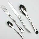 Axyaa Silver Stainless Steel Cutlery Set: 4Pcs Dinnerware Fork Knife Teaspoon
