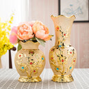 Axyaa Europe Gold Ceramic Vase: Creative Porcelain Decor for Home & Wedding