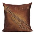 Axyaa Music Series High Quality Cotton Linen Cushion Cover Pillow Case