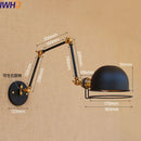 Axyaa Gold Swing Arm Wall Lamp LED Retro Loft Industrial Sconce Light