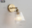 Axyaa Copper Glass LED Wall Light Vintage Wall Lamp Sconce